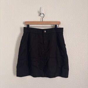 NWT LOFT Women's Size Medium Black Patch Pocket Mini Shift Skirt